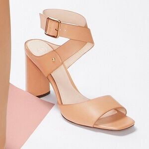 AD & Daughters Meriden Leather Banded Ankle Strap Block Heels Size 8